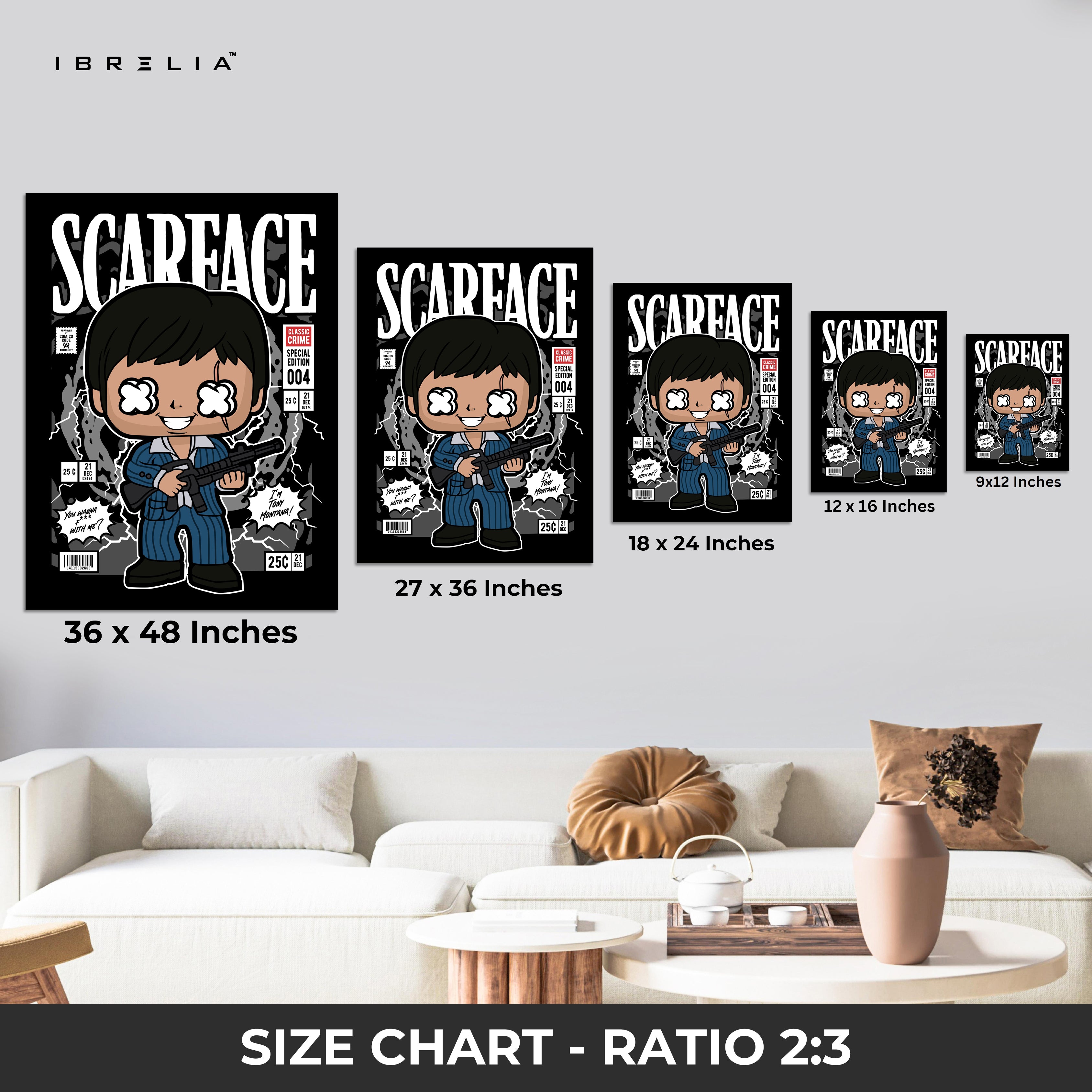 Scarface “Comic Pop Edition” 4K Wall Art in Pakistan | IBRELIA™