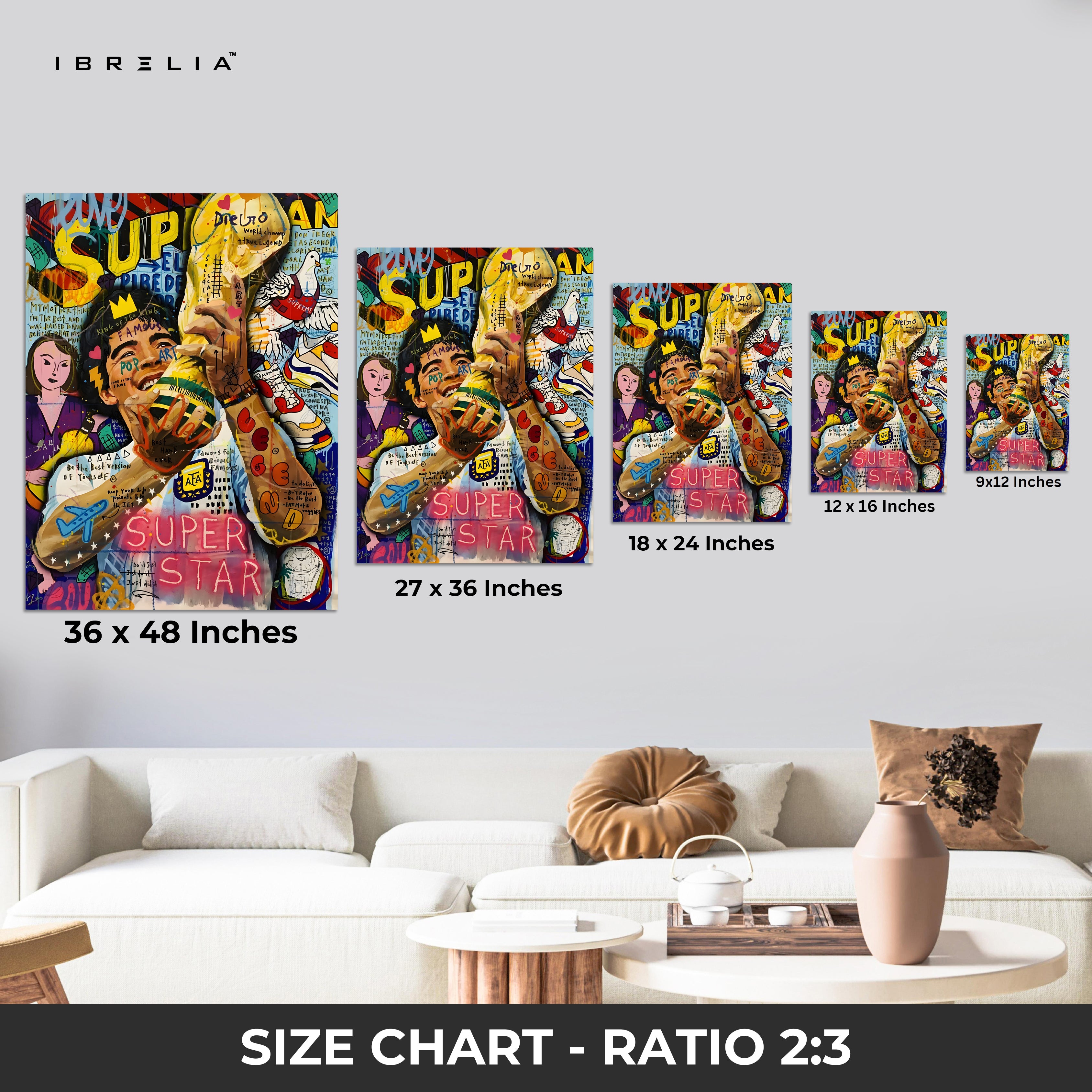 Lionel Messi “Superstar” Graffiti 4K Wall Art in Pakistan | IBRELIA™