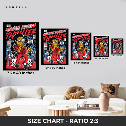 Michael Jackson “Thriller” Pop Art Comic Edition – 4K Ultra Wrap Frame Wall Art in Pakistan | IBRELIA™