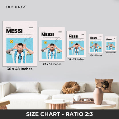 Lionel Messi Celebration Pose – 4K Ultra Wrap Frame Wall Art in Pakistan | IBRELIA™
