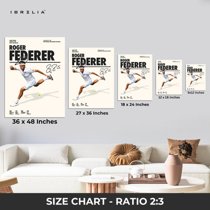 Roger Federer Tennis Legend – 4K Ultra Wrap Frame Wall Art in Pakistan | IBRELIA™