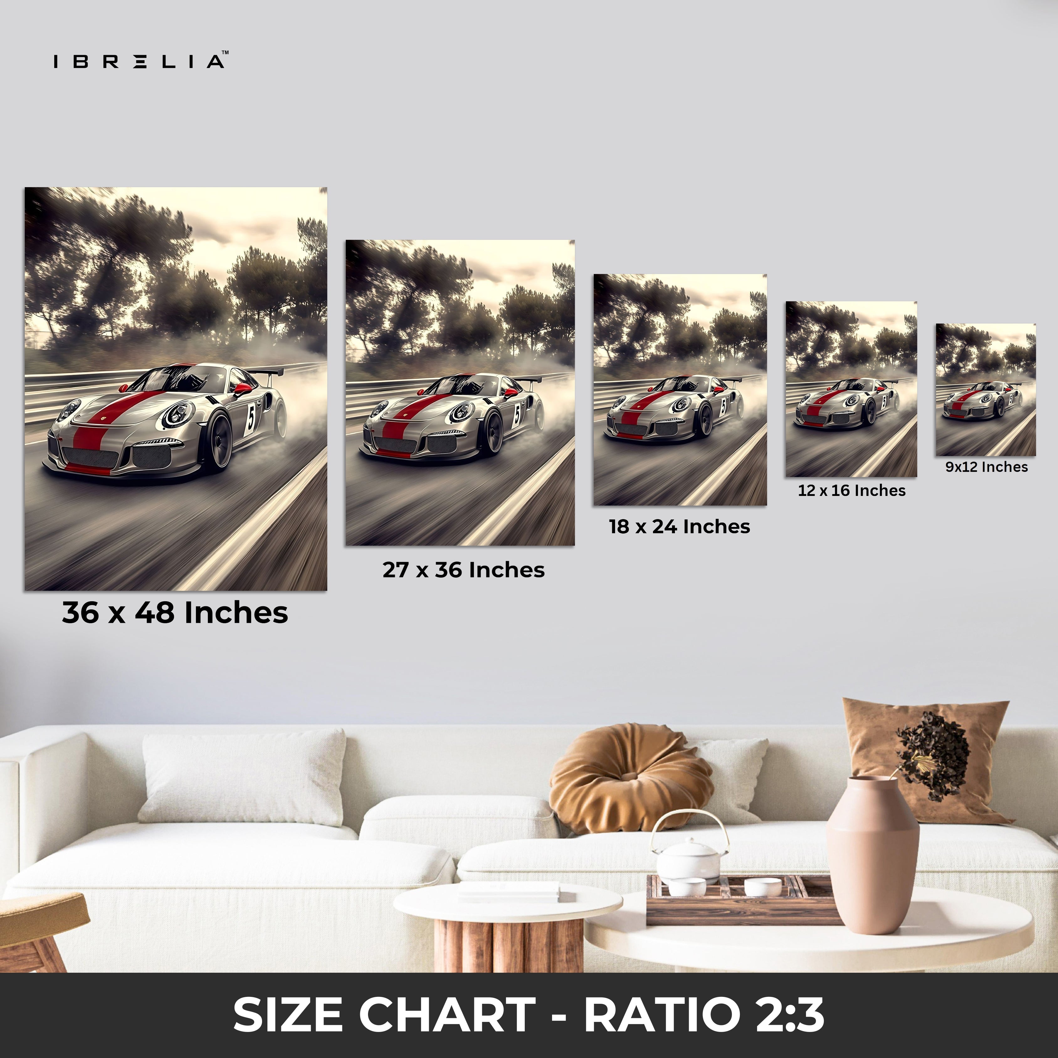 Porsche GT3 RS Racing Edition – 4K Ultra Wrap Frame Wall Art in Pakistan | IBRELIA™