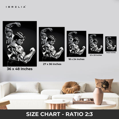 Arnold Schwarzenegger Bodybuilding Wall Art – Strength in Motion | IBRELIA™