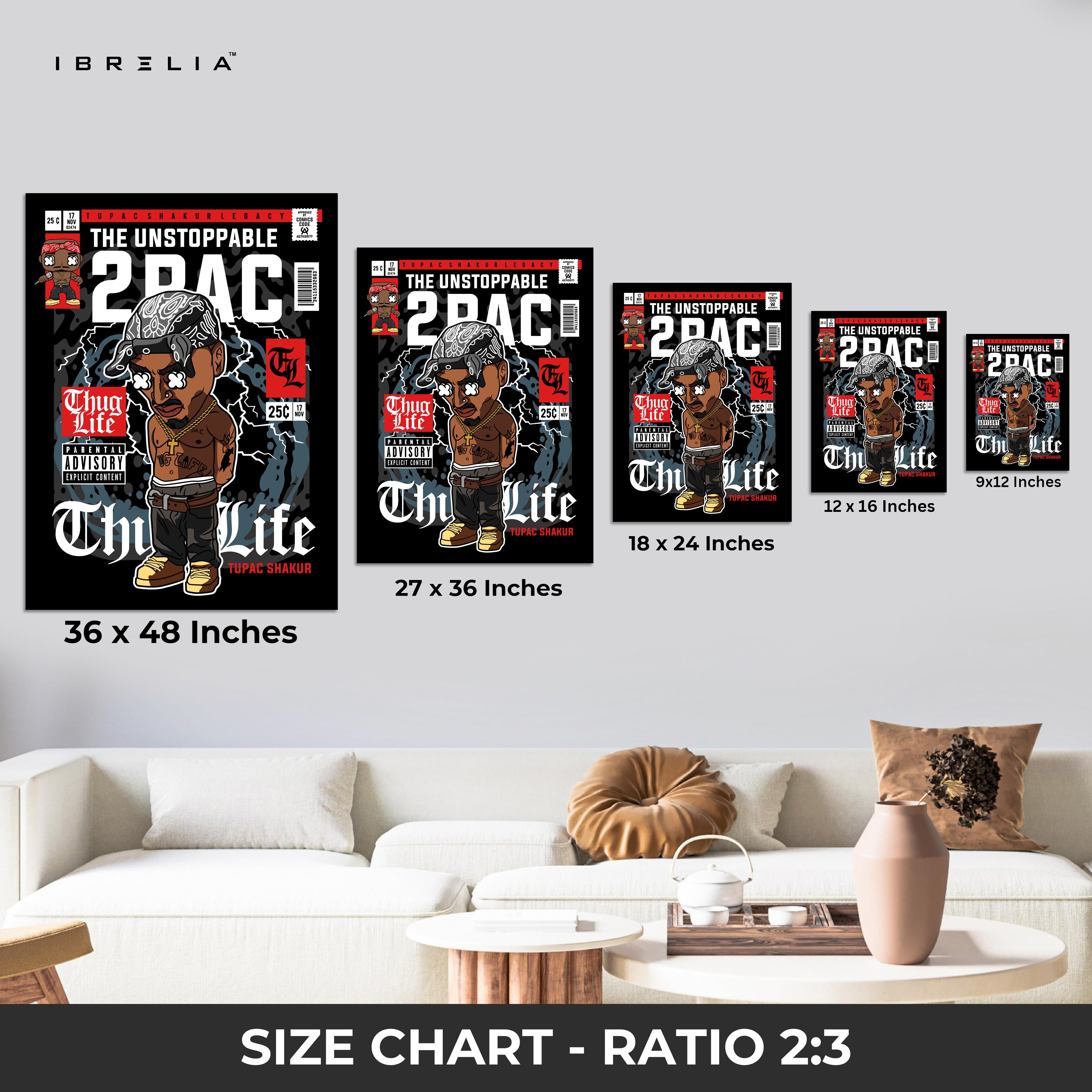2PAC “Thug Life” Pop Art Comic Edition – 4K Ultra Wrap Frame Wall Art in Pakistan | IBRELIA™