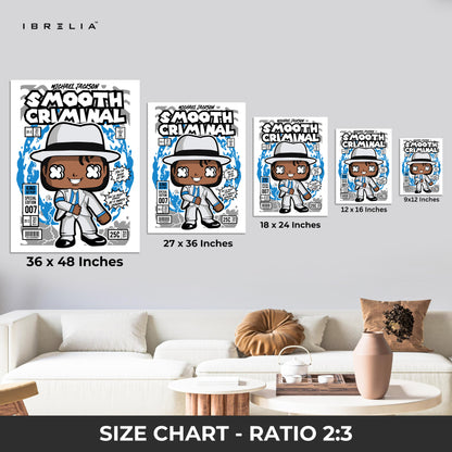 Michael Jackson “Smooth Criminal” Pop Art Comic Edition – 4K Ultra Wrap Frame Wall Art in Pakistan | IBRELIA™