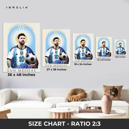 Lionel Messi Wall Art – San Messias Edition | IBRELIA™