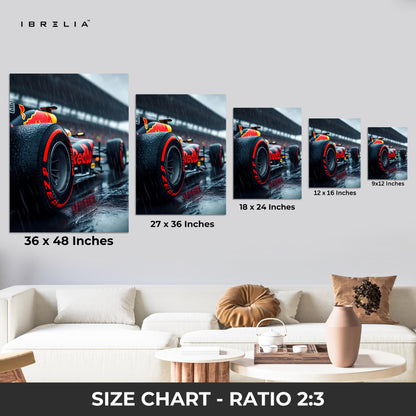 Red Bull F1 Rain Edition 4K Ultra Wrap Frame Wall Art in Pakistan | IBRELIA™