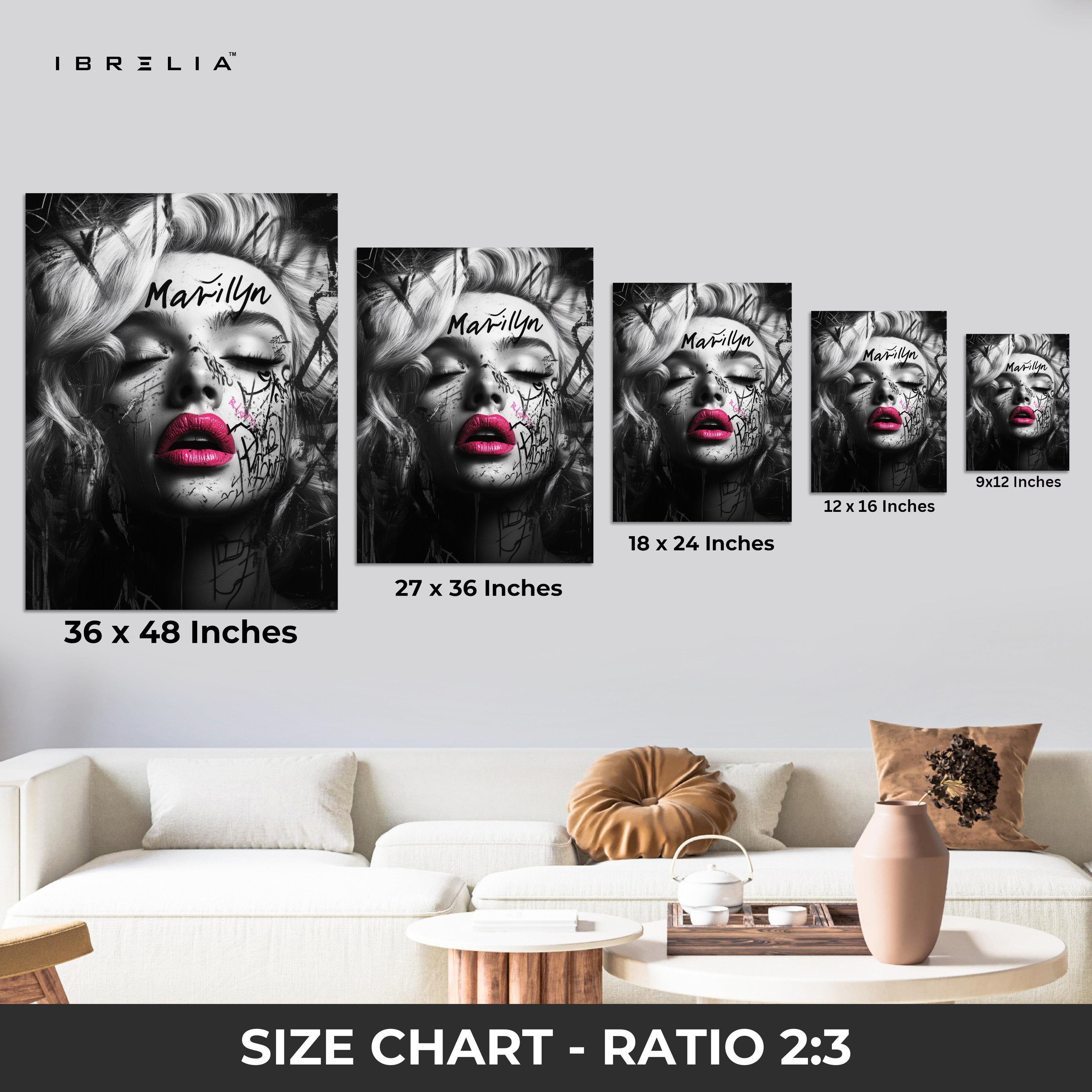 Marilyn Graffiti Portrait Wall Frame | 4K Ultra Wrap Frame Wall Art in Pakistan | IBRELIA™