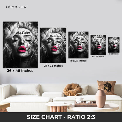 Marilyn Graffiti Portrait Wall Frame | 4K Ultra Wrap Frame Wall Art in Pakistan | IBRELIA™