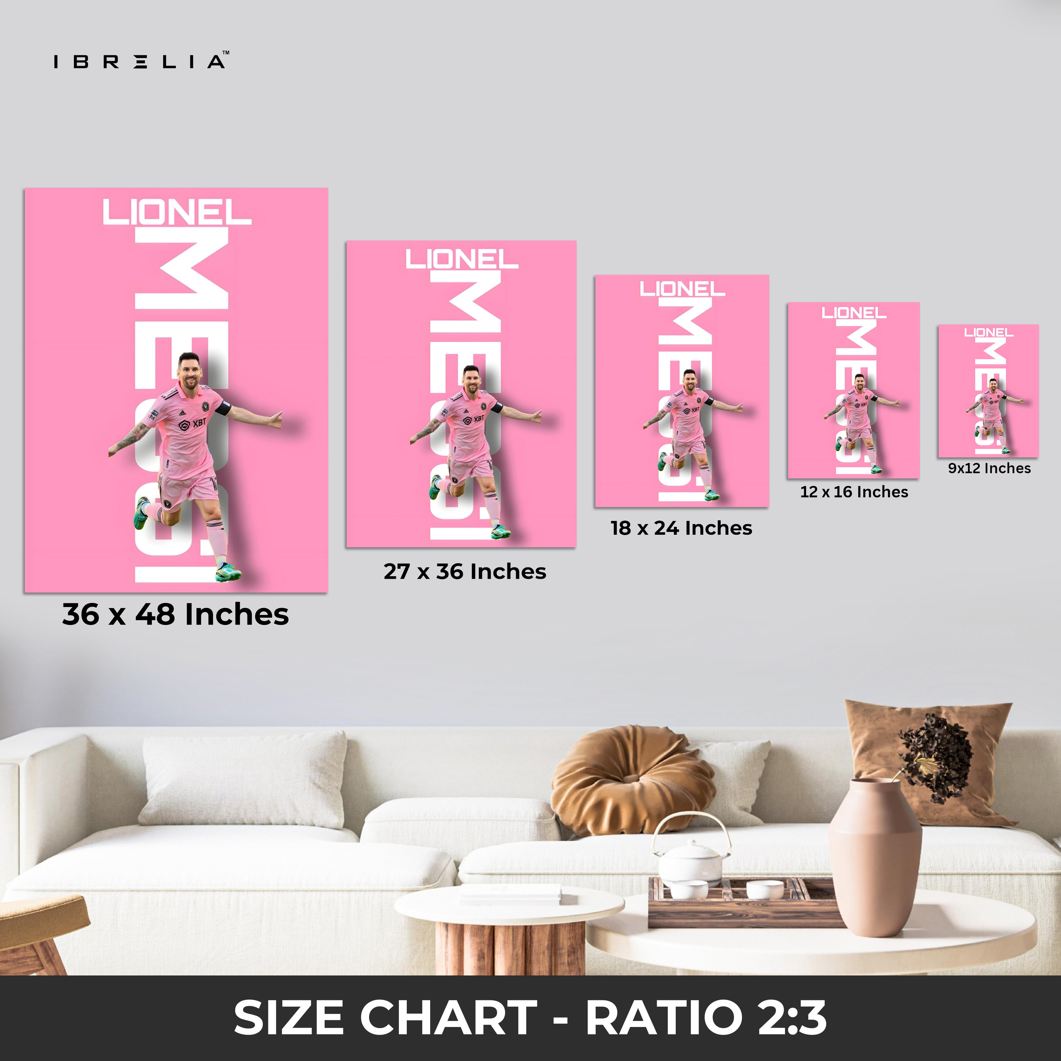 Lionel Messi Inter Miami Wall Frame | 4K Ultra Wrap Frame Wall Art in Pakistan | IBRELIA™