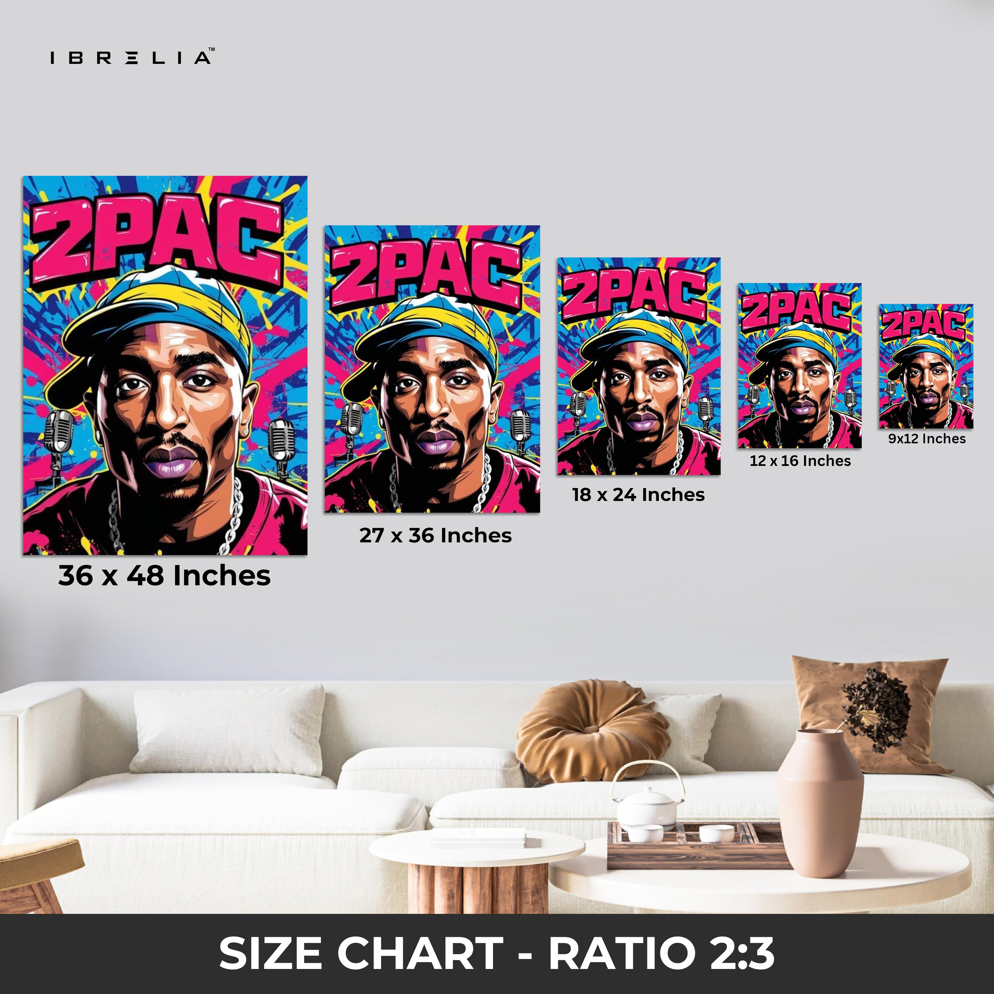 2PAC Pop Art Wall Frame | 4K Ultra Wrap Frame Wall Art in Pakistan | IBRELIA™