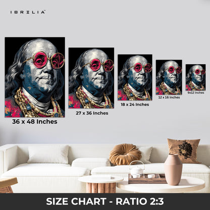 Benjamin Franklin Drip Culture Wall Frame | 4K Ultra Wrap Frame Wall Art in Pakistan | IBRELIA™