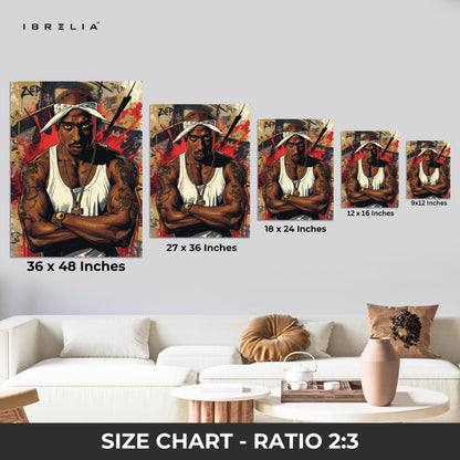 Tupac Shakur Wall Frame | 4K Ultra Wrap Frame Wall Art in Pakistan | IBRELIA™