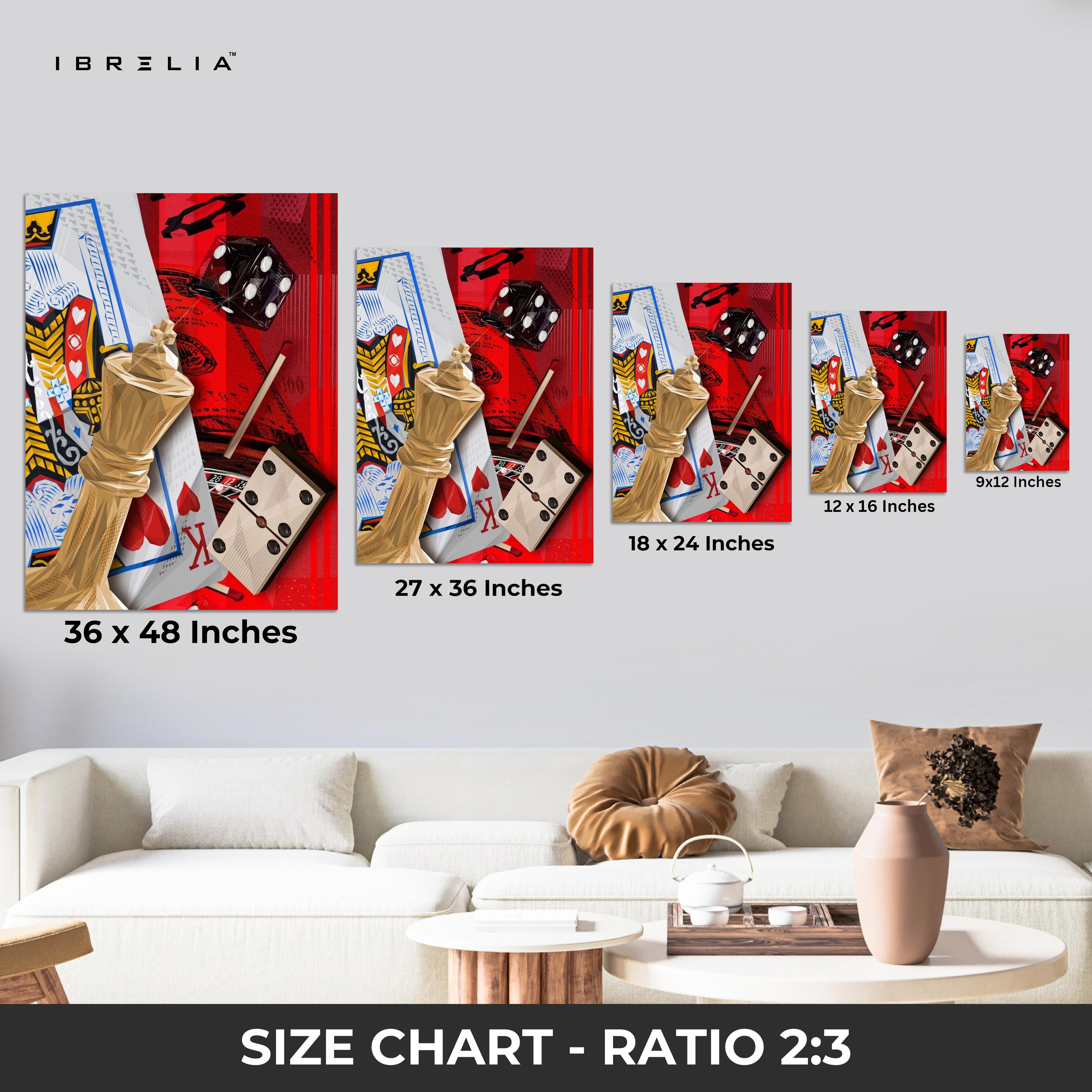 Royal Flush Wall Frame | 4K Ultra Wrap Frame Wall Art in Pakistan | IBRELIA™