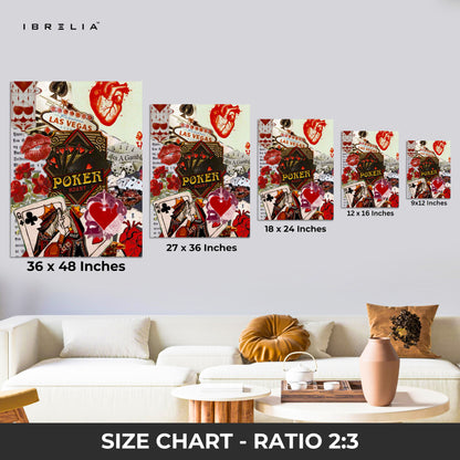 Vegas Poker Wall Frame | 4K Ultra Wrap Frame Wall Art in Pakistan | IBRELIA™
