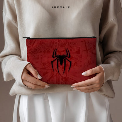 Spider Hero Comic Makeup & Pencil Pouch – Double-Sided Print – IBRELIA™ IBRELIA