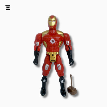 Iron Man Action Figure Toy 9.5 Inch Superhero Collectible with Hammer | Avengers Style Series | IBRELIA™ IBRELIA