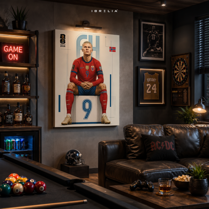 Haaland FIFA World Cup 2026 Wall Art – Norway Football Superstar | IBRELIA™