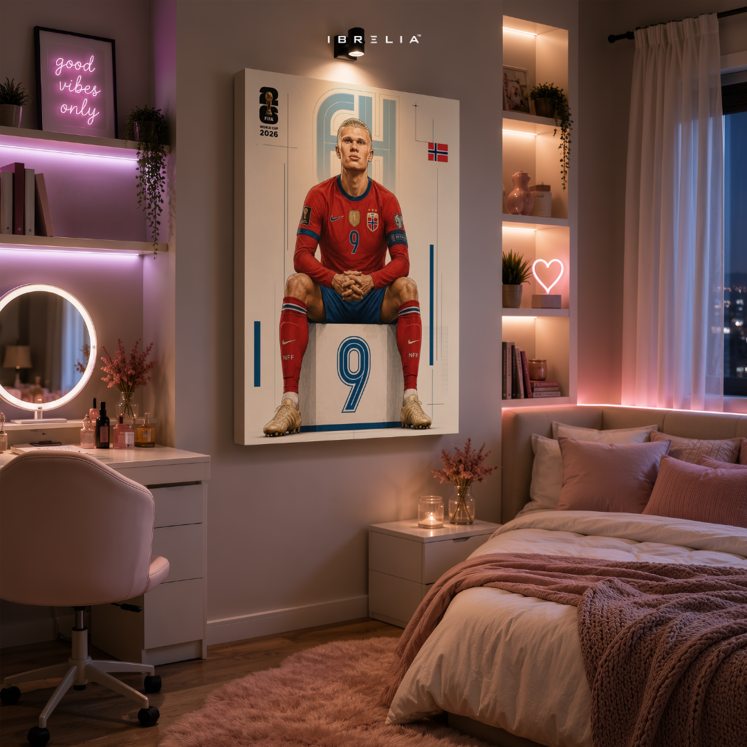 Haaland FIFA World Cup 2026 Wall Art – Norway Football Superstar | IBRELIA™