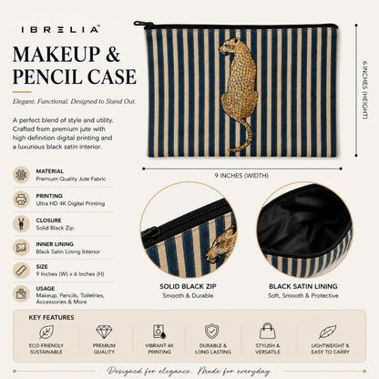 Wizard House Crest Makeup & Pencil Pouch – Double-Sided Print – IBRELIA™ IBRELIA