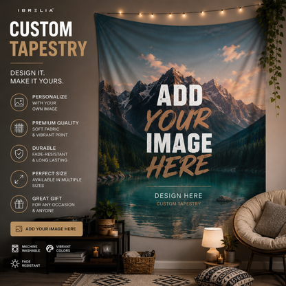 Custom Wall Tapestry – Premium Jute Fabric Wall Hanging | Personalized Photo & Artwork Tapestry