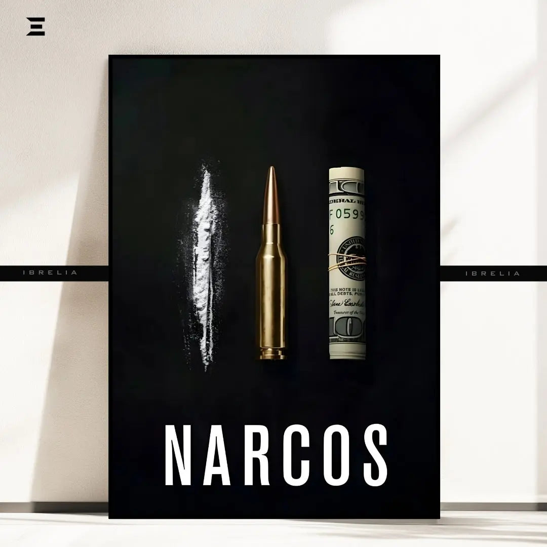 Premium Resin Coated Wall Art – Narcos Inspired Collectible Frame | IBRELIA Pakistan IBRELIA