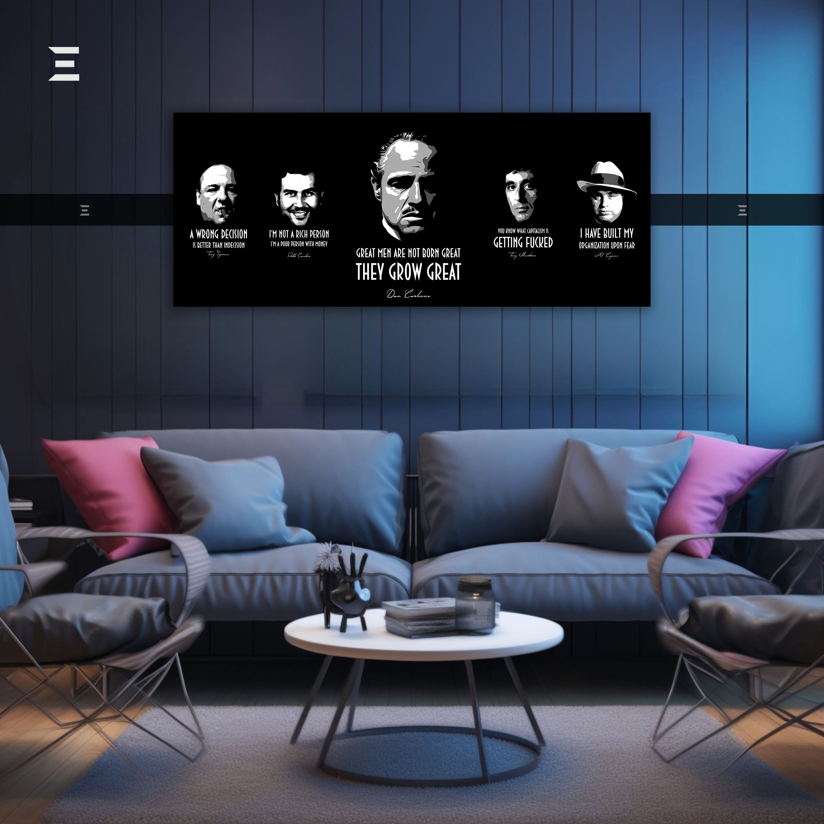 Ultra Wide Wall Art – The Godfather Mafia Legends | IBRELIA™