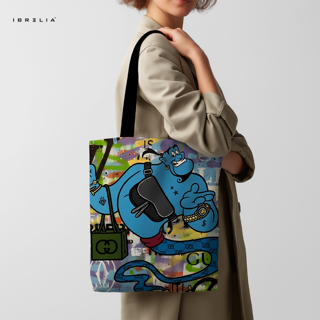 IBRELIA™ Urban Genie Tote Bag – Premium Street Art Graphic Tote IBRELIA