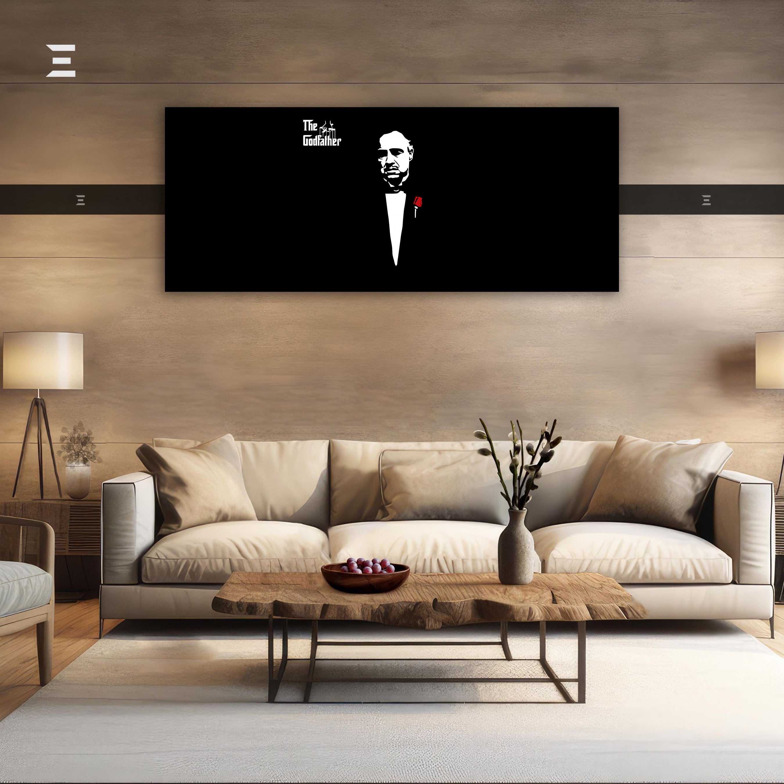 Ultra Wide Wall Art – The Godfather Minimal Classic Design | IBRELIA™