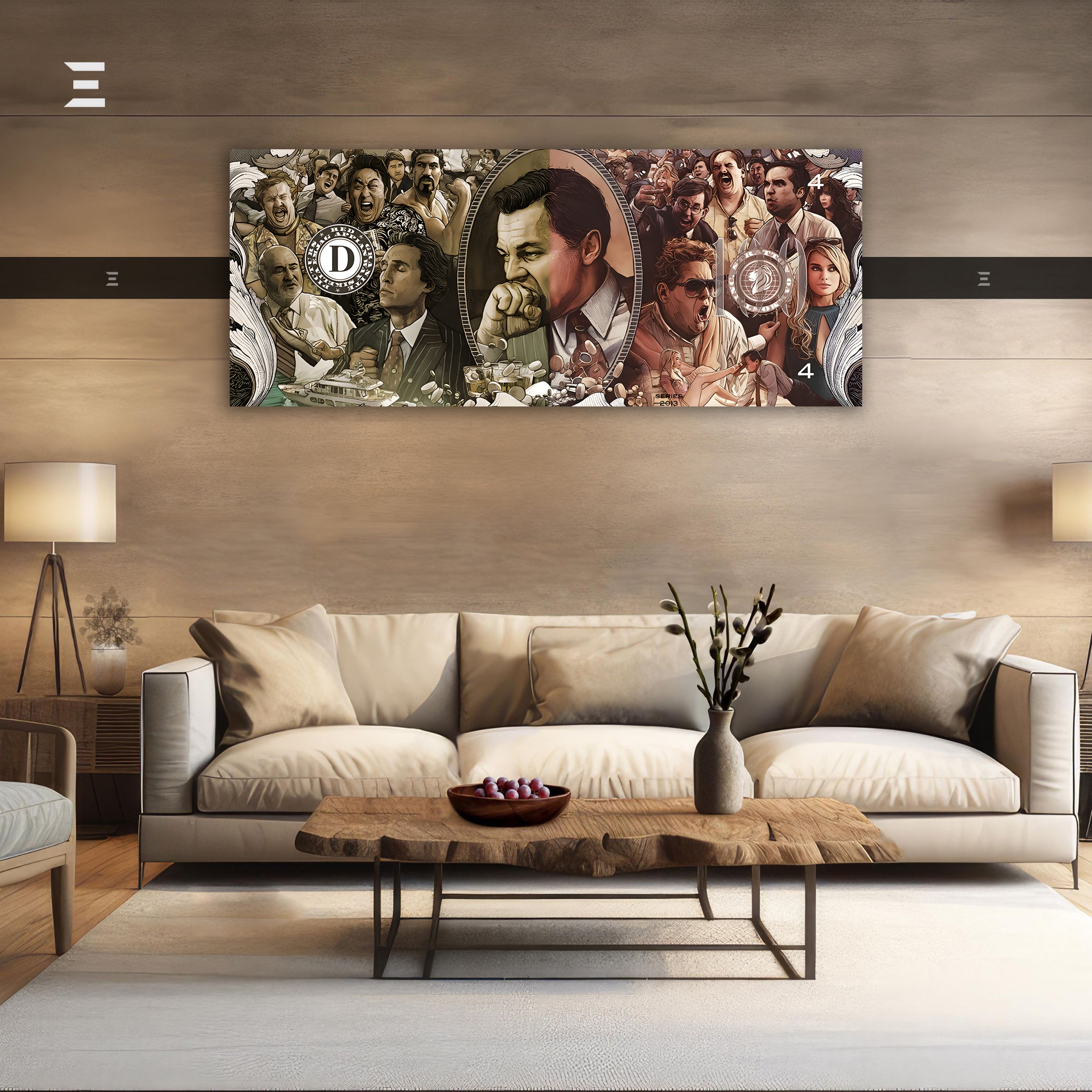 Ultra Wide Wall Art – Wall Street Chaos Illustrated Edition | IBRELIA™