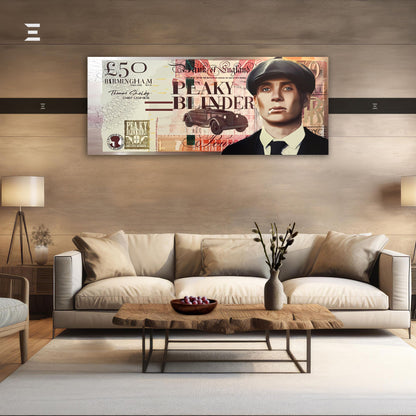 Ultra Wide Wall Art – Peaky Blinders £50 Vintage Note Edition | IBRELIA™