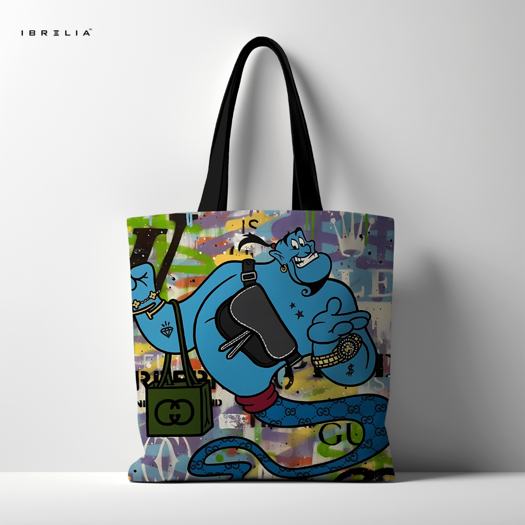 IBRELIA™ Urban Genie Tote Bag – Premium Street Art Graphic Tote IBRELIA