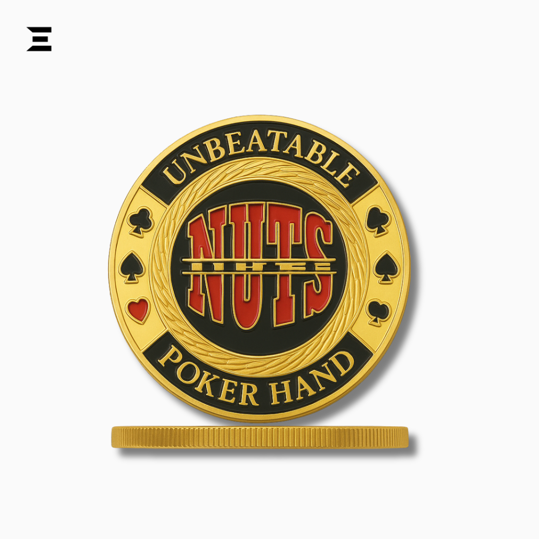 Poker Card Guard – Unbeatable The Nuts | Gold Plated Poker Protector Coin IBRELIA