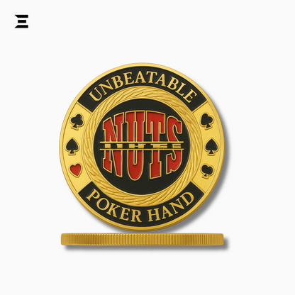 Poker Card Guard – Unbeatable The Nuts | Gold Plated Poker Protector Coin IBRELIA