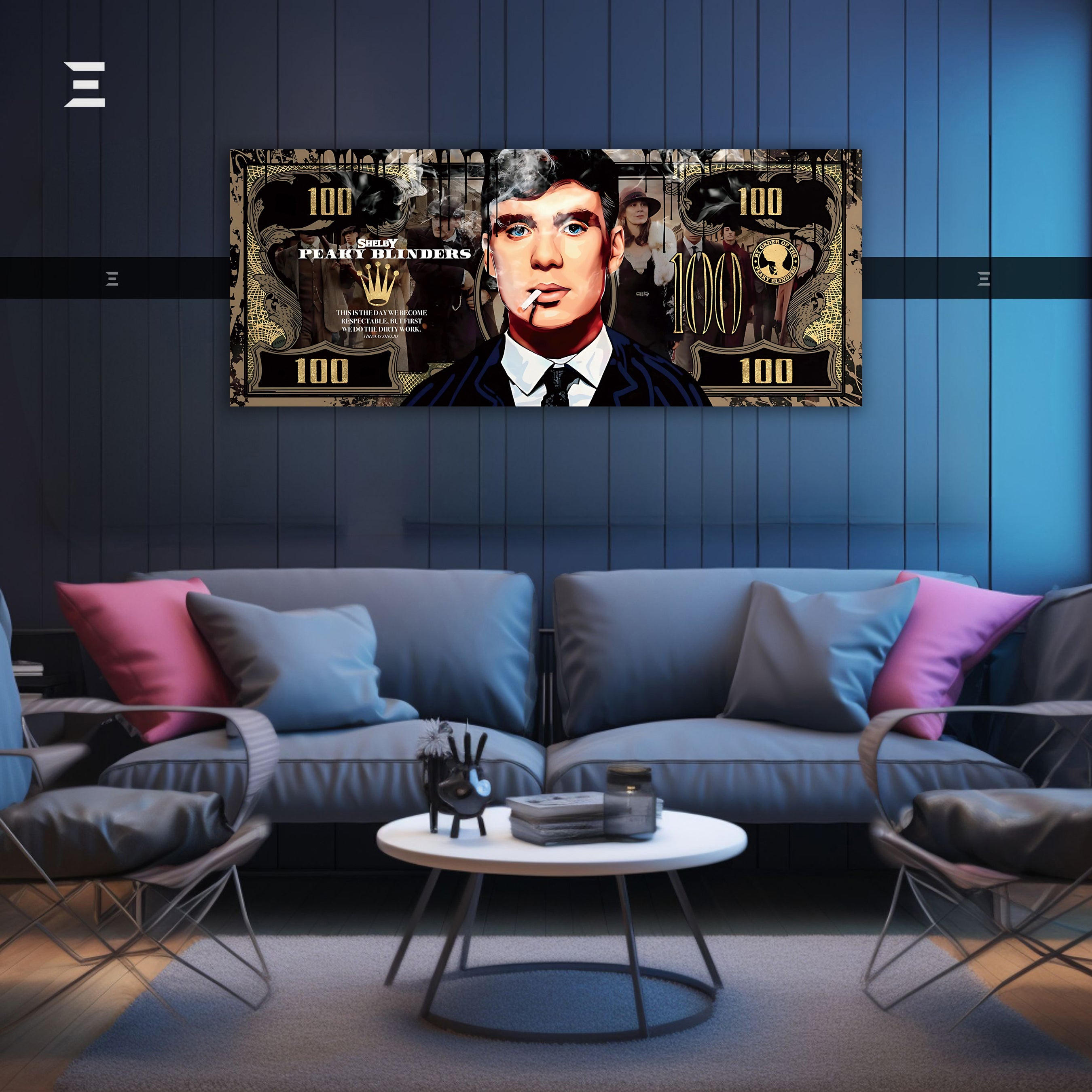 Ultra Wide Wall Art – Peaky Blinders Thomas Shelby Dollar Edition | IBRELIA™