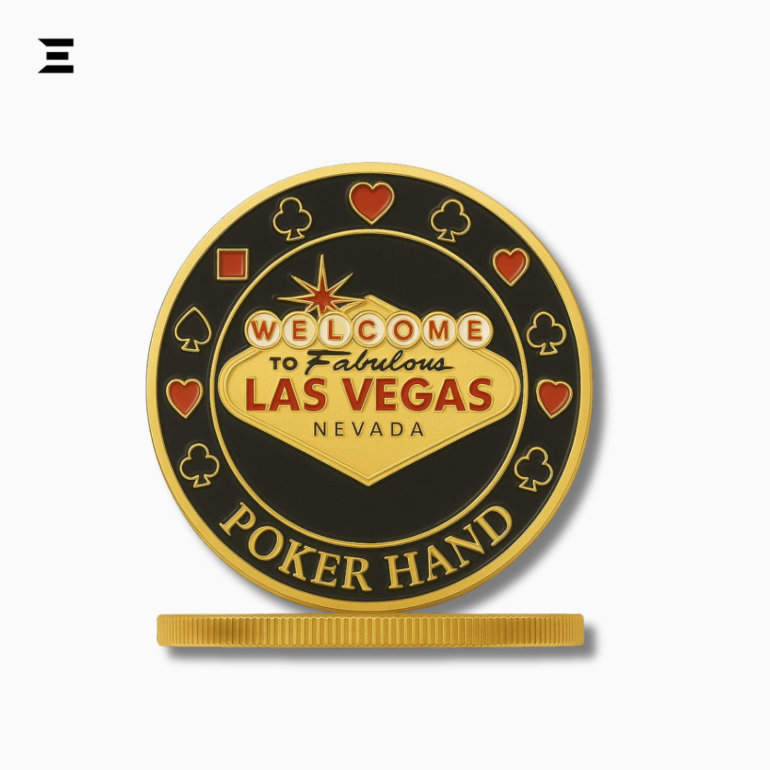 Poker Card Guard – Welcome to Las Vegas | Casino Collectible Coin IBRELIA