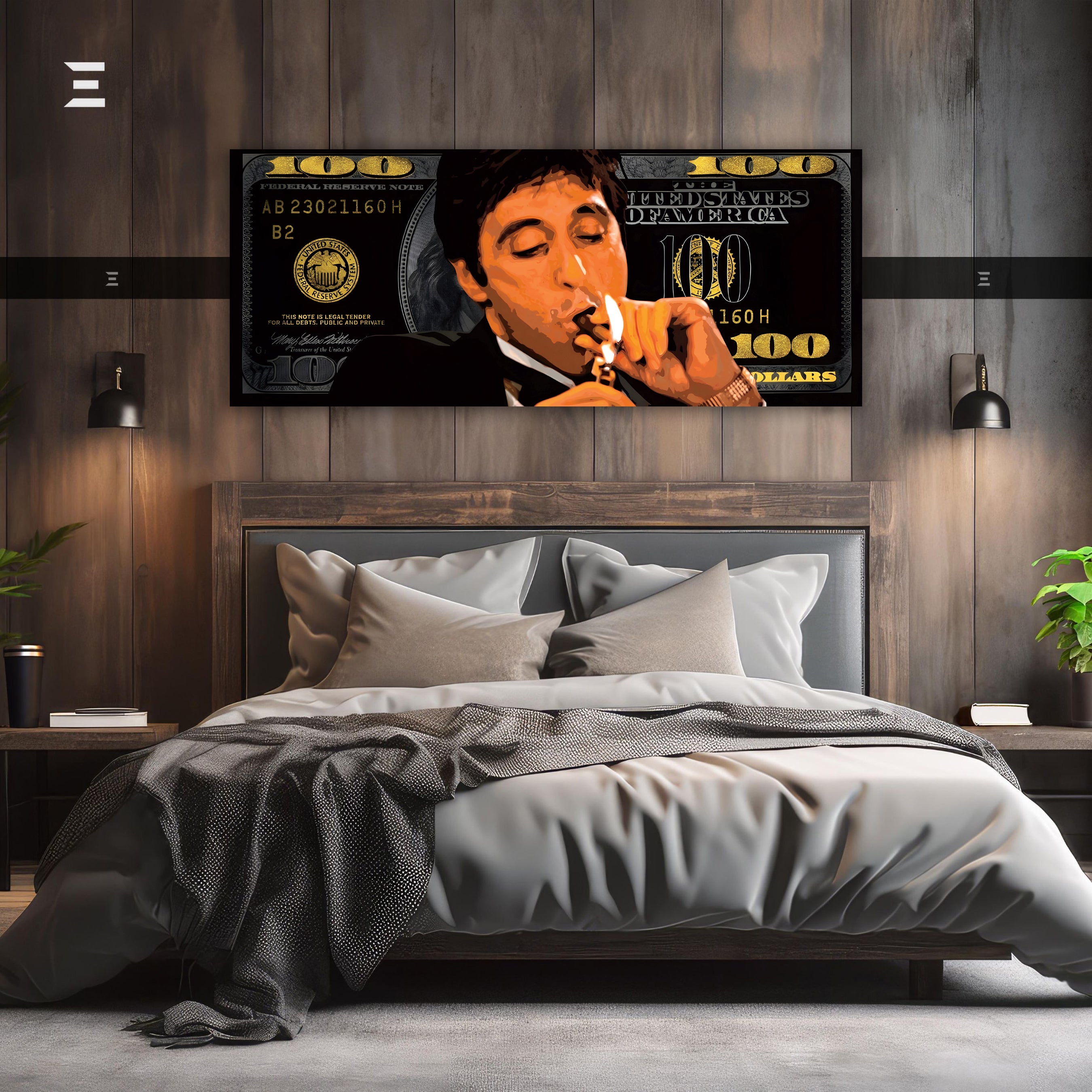 Ultra Wide Wall Art – Scarface Money Flame Edition | IBRELIA™