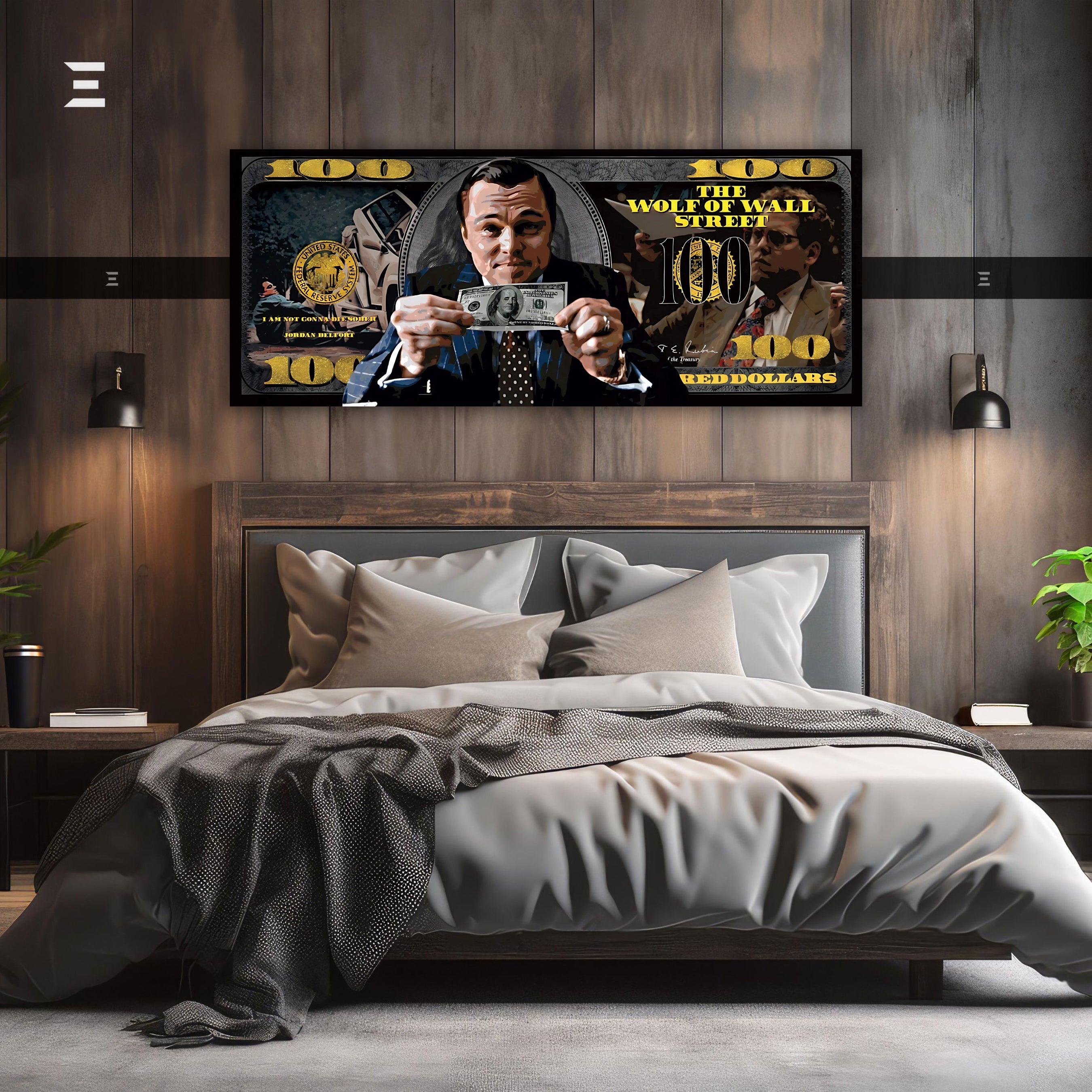 Ultra Wide Wall Art – The Wolf of Wall Street Dollar Edition | IBRELIA™
