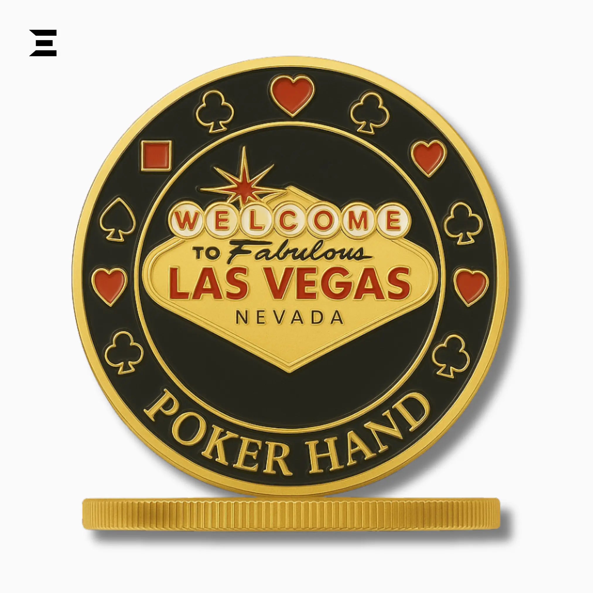 Poker Card Guard – Welcome to Las Vegas | Casino Collectible Coin - IBRELIA