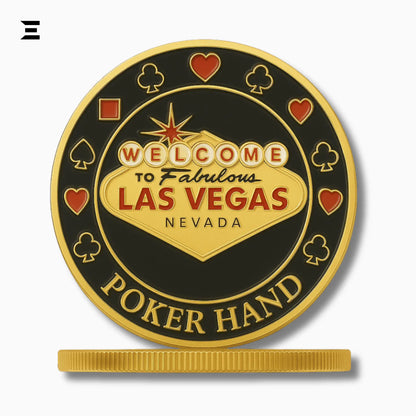 Poker Card Guard – Welcome to Las Vegas | Casino Collectible Coin - IBRELIA