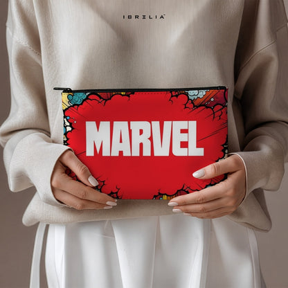 Marvel Comics Logo Makeup & Pencil Pouch – Double-Sided Print – IBRELIA™ IBRELIA