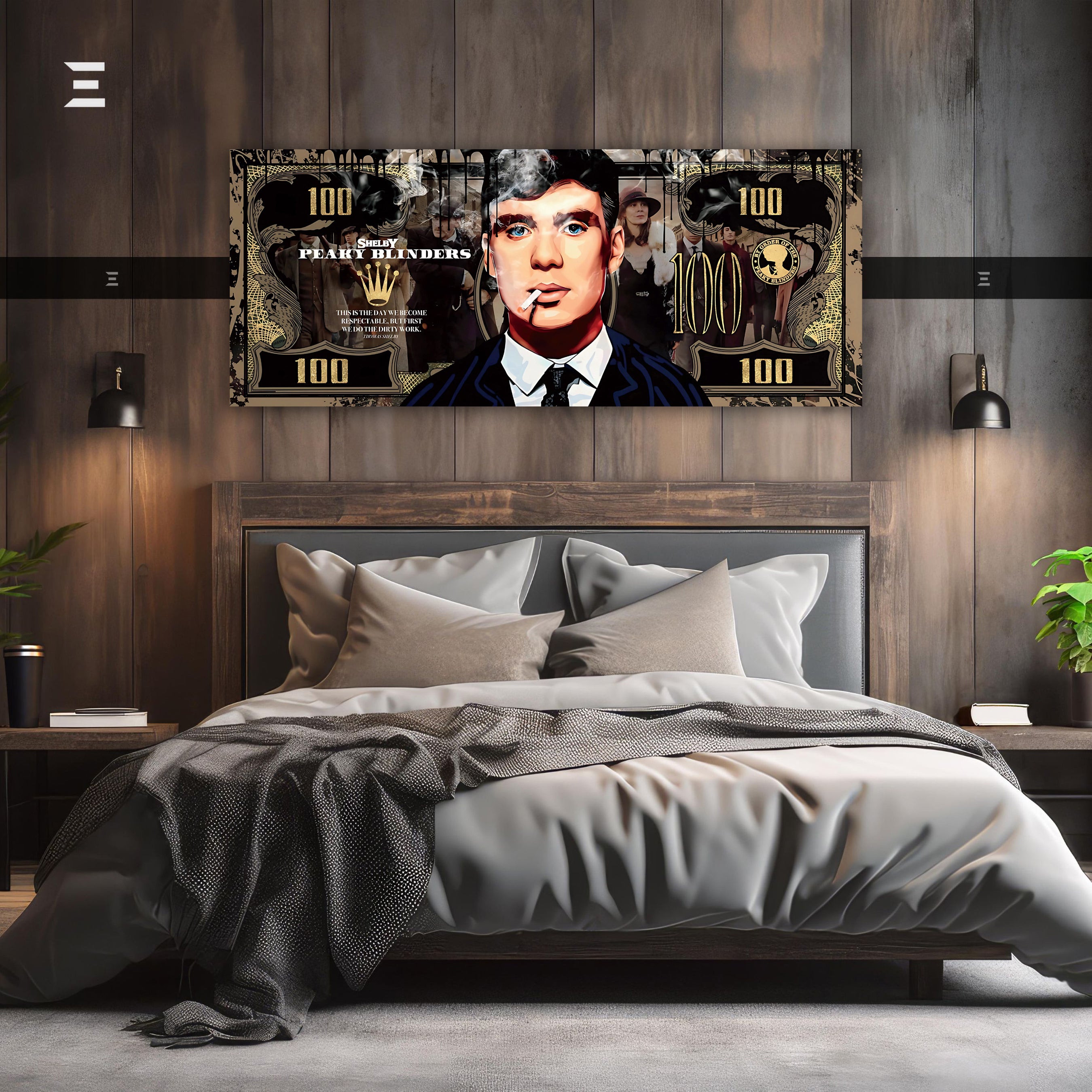 Ultra Wide Wall Art – Peaky Blinders Thomas Shelby Dollar Edition | IBRELIA™