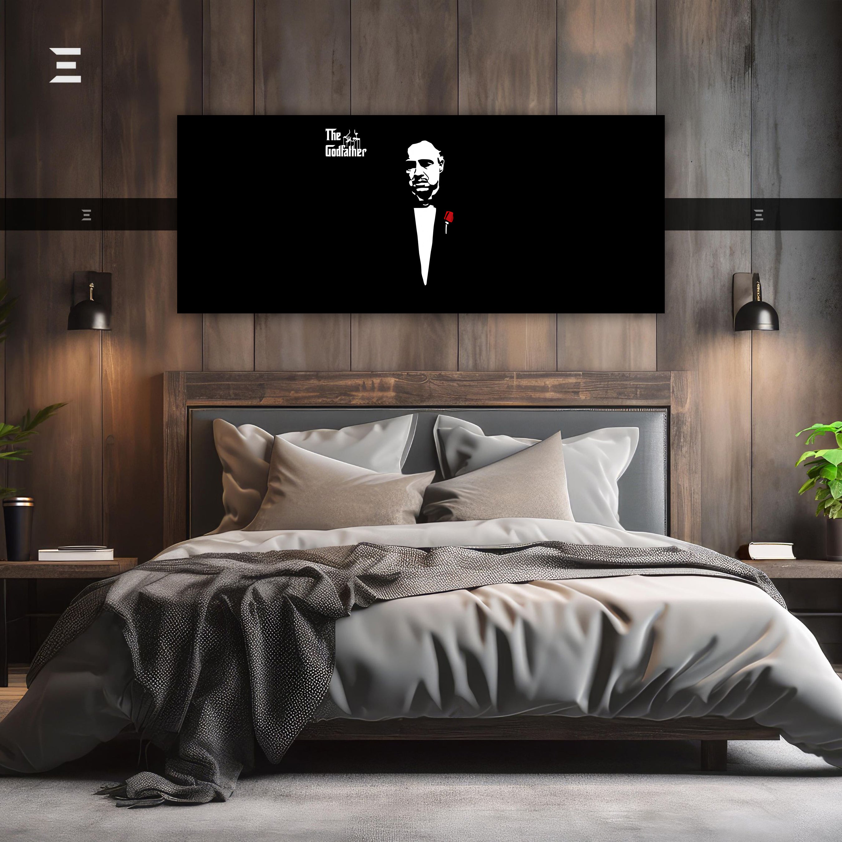 Ultra Wide Wall Art – The Godfather Minimal Classic Design | IBRELIA™