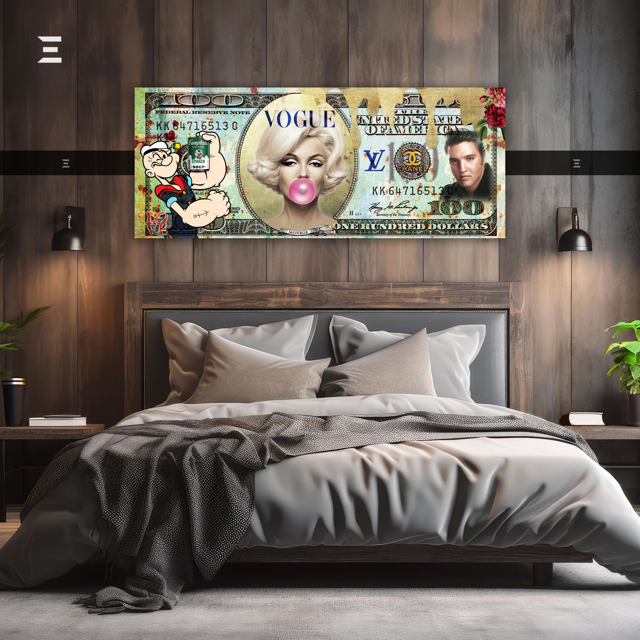 Ultra Wide Wall Art – Exclusive Pop Art Dollar Design | IBRELIA
