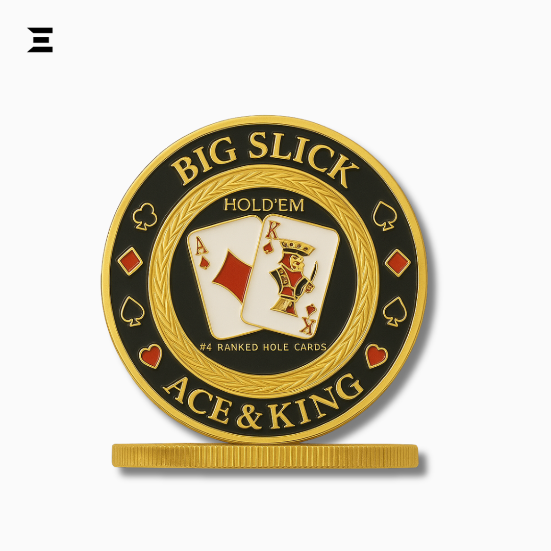 Poker Card Guard – Big Slick Ace & King | Texas Hold’em Protector Coin IBRELIA