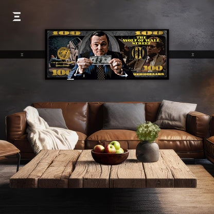 Ultra Wide Wall Art – The Wolf of Wall Street Dollar Edition | IBRELIA™