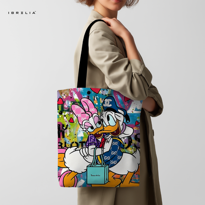 IBRELIA™ Love Ducks Tote Bag – Premium Cartoon Street Art Tote IBRELIA
