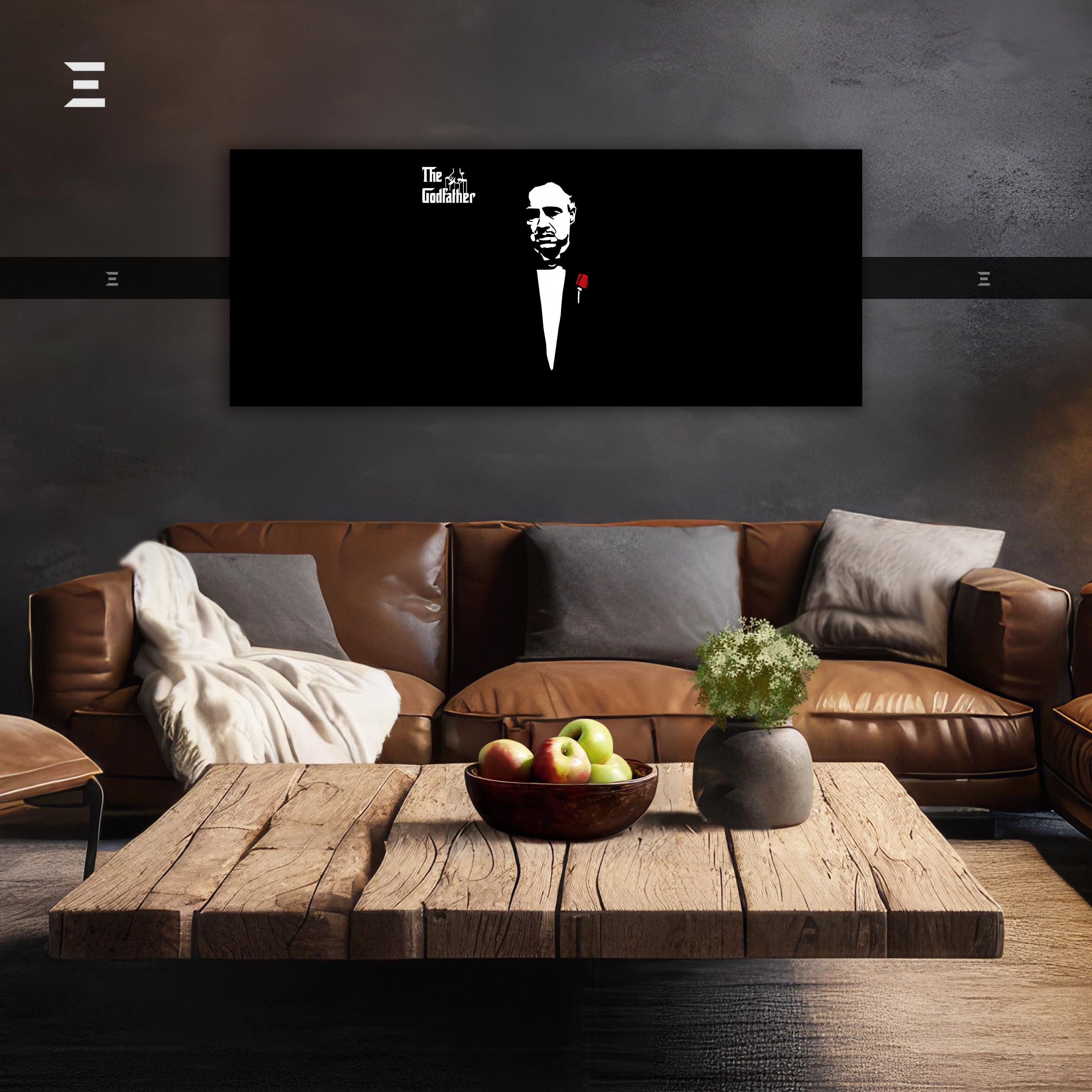 Ultra Wide Wall Art – The Godfather Minimal Classic Design | IBRELIA™