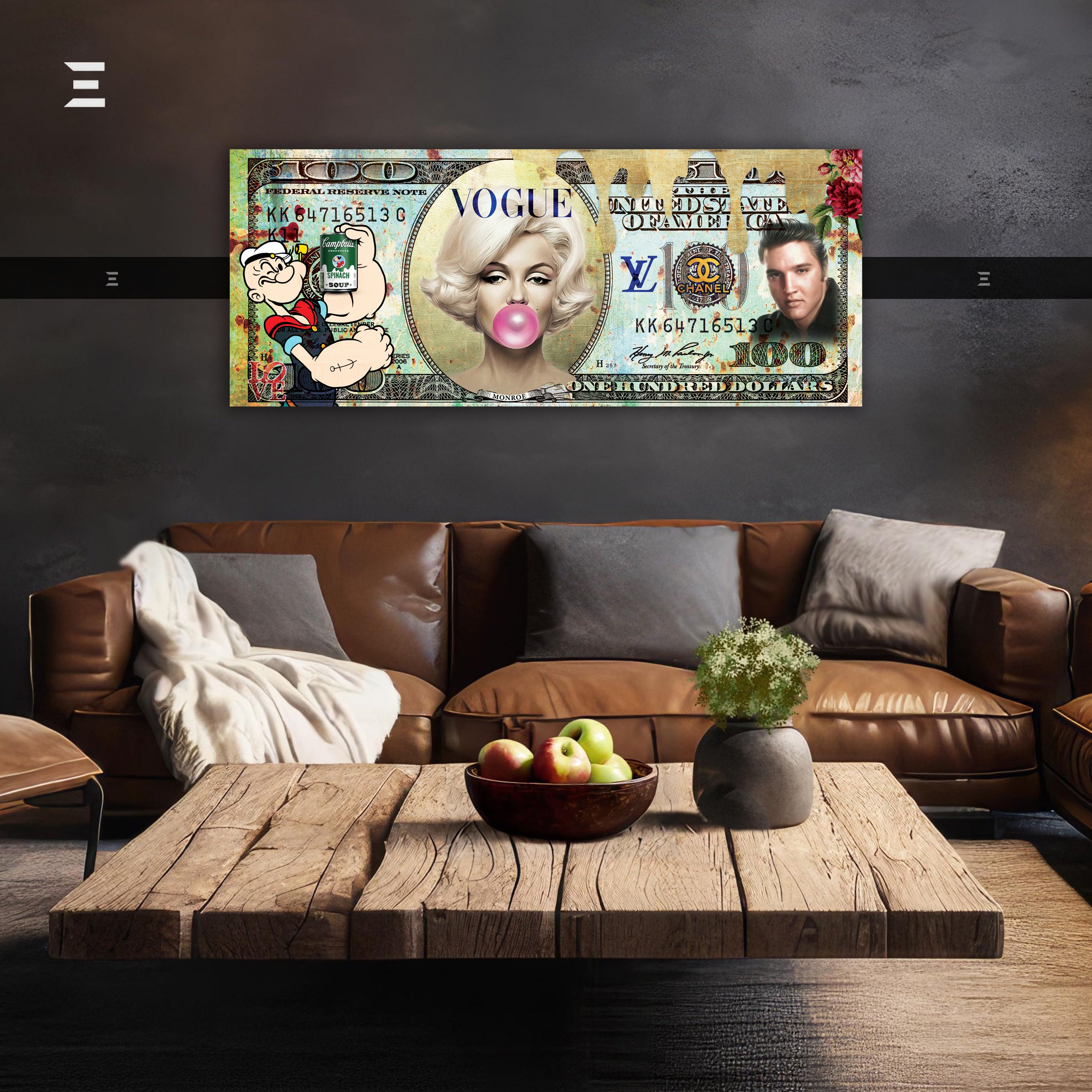 Ultra Wide Wall Art – Exclusive Pop Art Dollar Design | IBRELIA