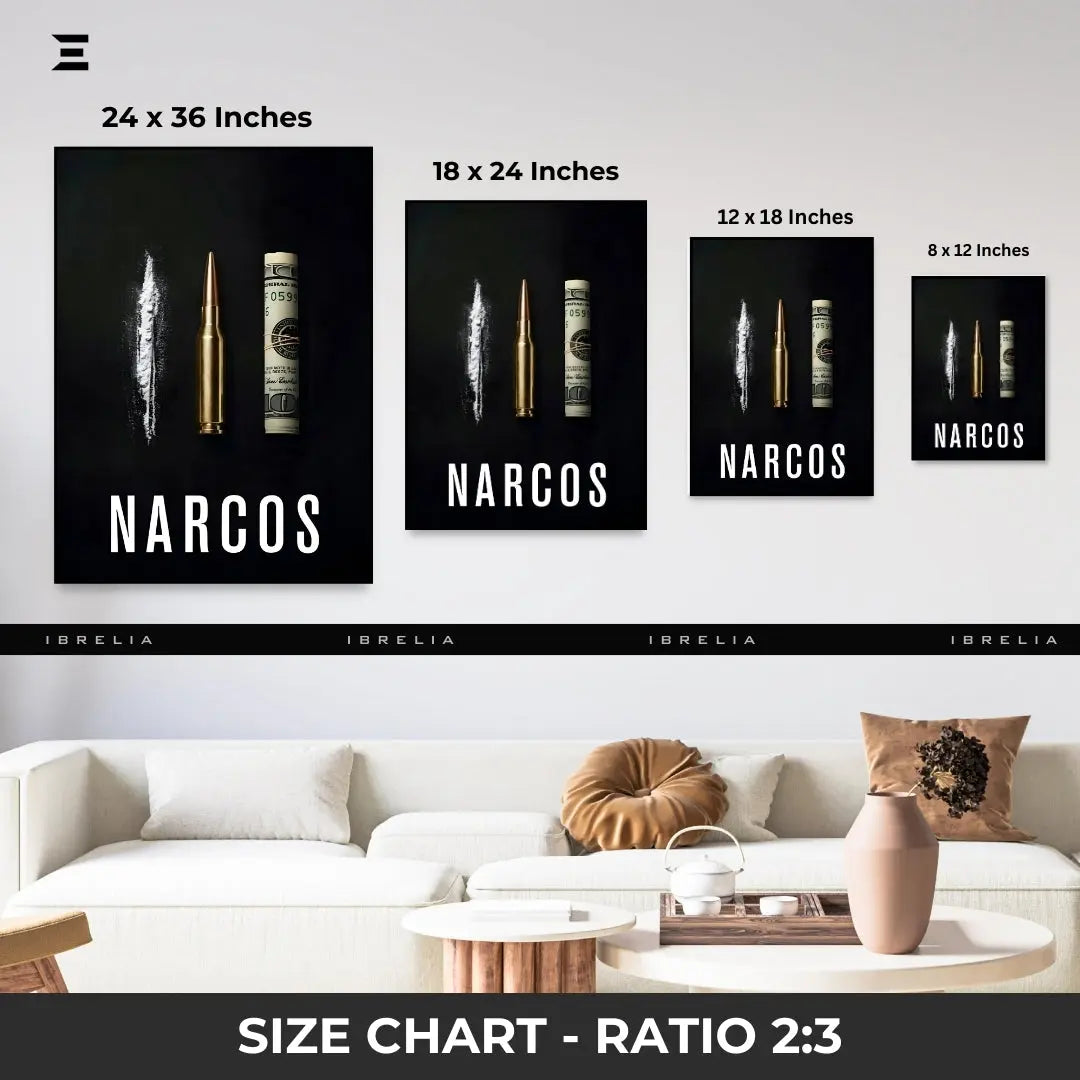 Premium Resin Coated Wall Art – Narcos Inspired Collectible Frame | IBRELIA Pakistan IBRELIA